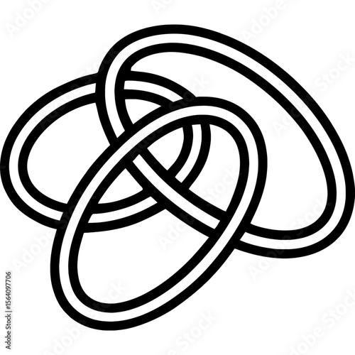 Rubber bands outline icon vector