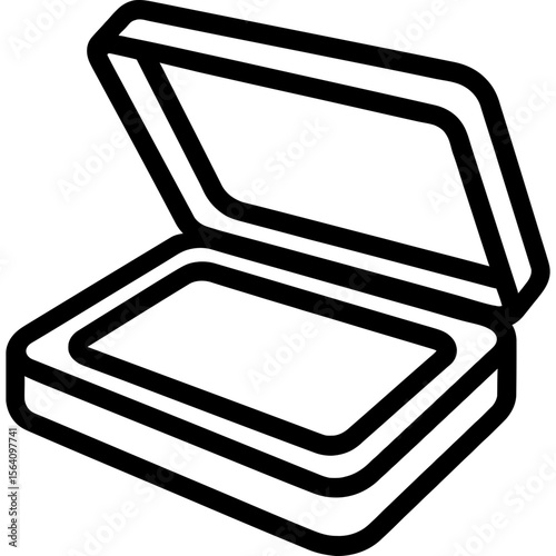 Stamp pad outline icon vector
