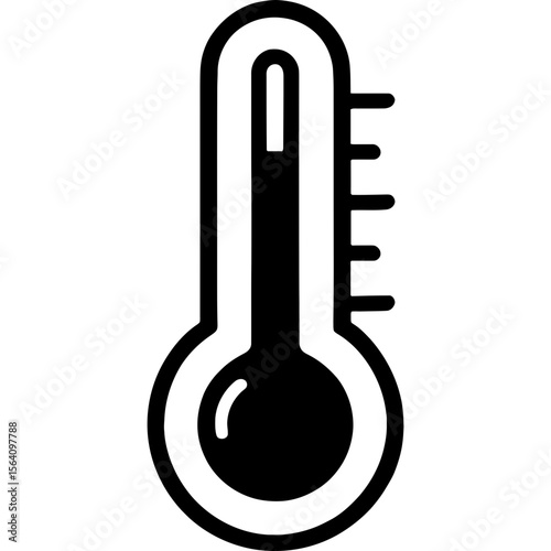 Thermometer outline icon vector