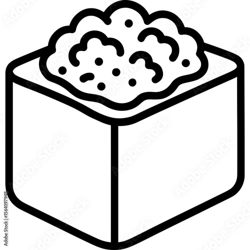 Bunny chow outline icon vector