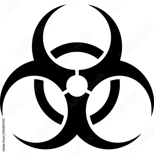 Biohazard symbol icon vector