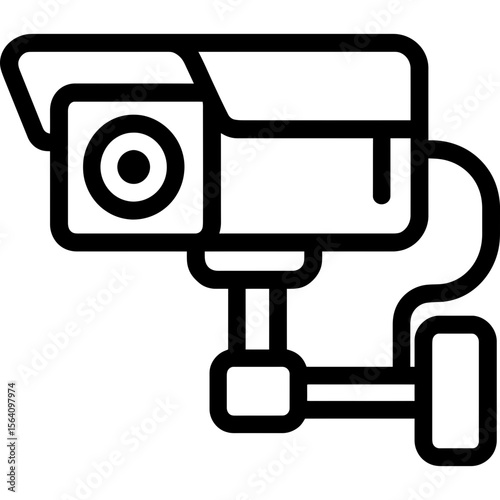 Security camera outline icon vector