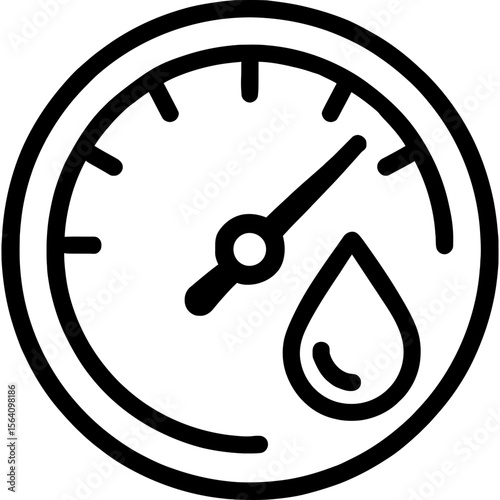 Hygrometer outline icon vector