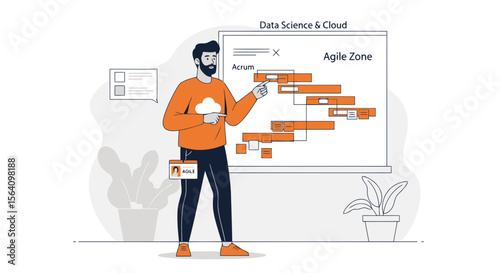 Project Presentation Of Agile Methodology Data Science And Cloud Computing Concept