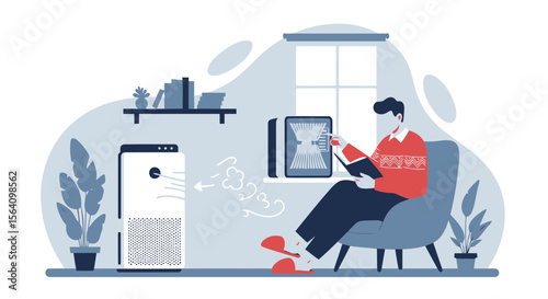 Relaxing At Home With An Air Purifier Ensuring A Clean Healthy Environment