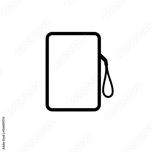 Minimalist Tablet Icon: A simple, elegant illustration of a tablet device, perfect for conveying modern technology and digital interfaces.