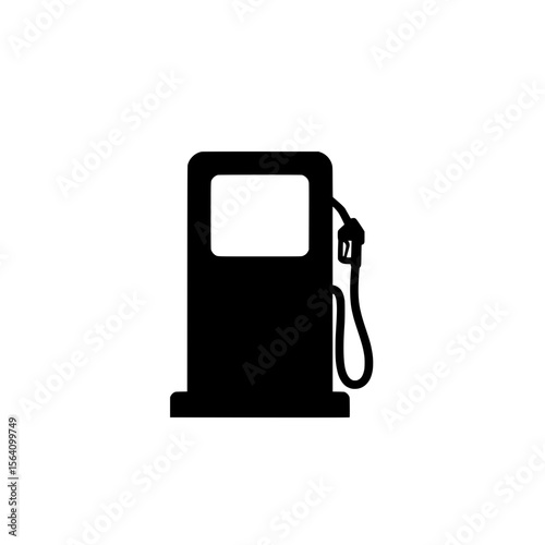 Gas Station Icon: A simple and clean gas station icon, perfect for various design projects related to transportation, fuel, and energy.