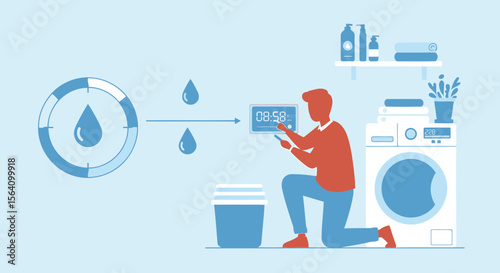 Smart Laundry System Controlling Water Consumption Efficiently With Technology