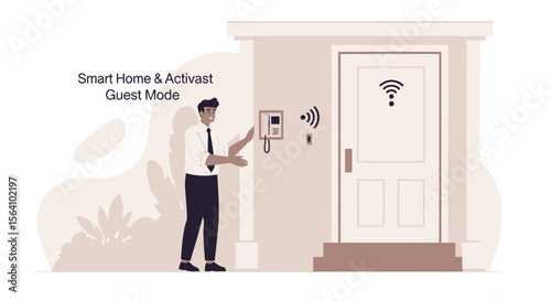 Activating Wireless Security Door System For Enhanced Home Entry Automation Access