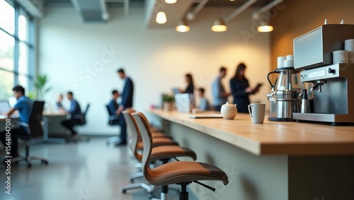 Empty conference room interior with chairs and a table for an office meeting or business seminar
