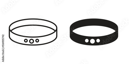 Bracelet icon in Thin linear and flat style. sign and symbol set