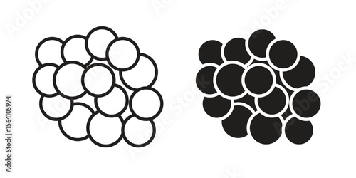 Cancer icon in Thin linear and flat style. sign and symbol set