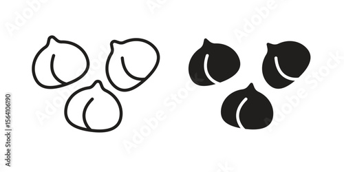 Chickpeas hummus icon in Thin linear and flat style. sign and symbol set