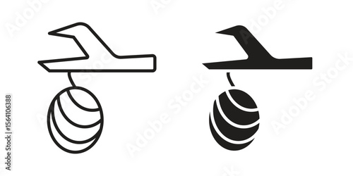 Cocoon icon in Thin linear and flat style. sign and symbol set