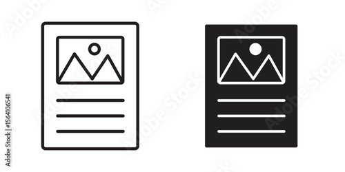 Content icon in Thin linear and flat style. sign and symbol set