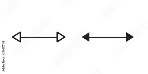 Double arrow icon in Thin linear and flat style. sign and symbol set