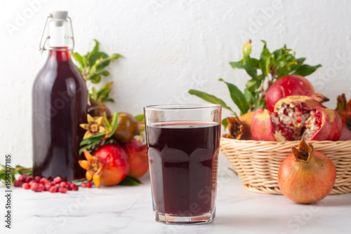A glass of delicious pomegr...