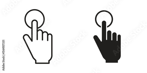 Finger control icon in Thin linear and flat style. sign and symbol set