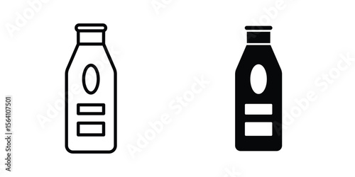 Gin icon in Thin linear and flat style. sign and symbol set