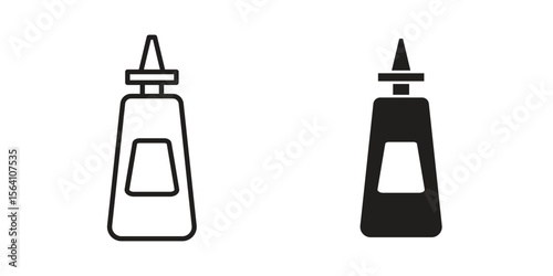 Glue icon in Thin linear and flat style. sign and symbol set