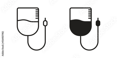 Intravenous icon in Thin linear and flat style. sign and symbol set