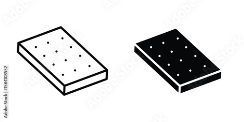 Mattress icon in Thin linear and flat style. sign and symbol set
