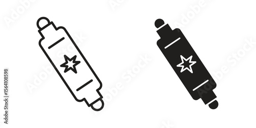Mezuzah icon in Thin linear and flat style. sign and symbol set
