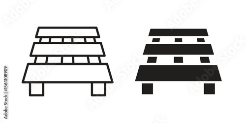 Pallet icon in Thin linear and flat style. sign and symbol set