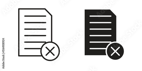 Paperless icon in Thin linear and flat style. sign and symbol set