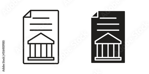 Policy icon in Thin linear and flat style. sign and symbol set