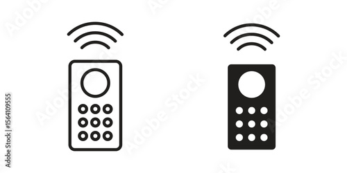 Remote control icon in Thin linear and flat style. sign and symbol set