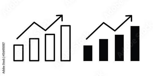 Stagflation icon in Thin linear and flat style. sign and symbol set