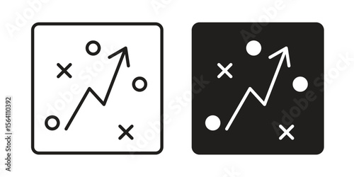 Tactical icon in Thin linear and flat style. sign and symbol set