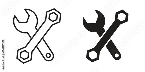 Tools icon in Thin linear and flat style. sign and symbol set