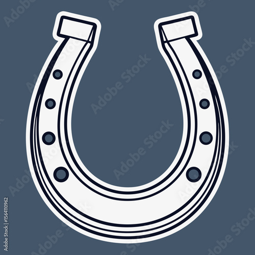 Horseshoe icon in minimal style