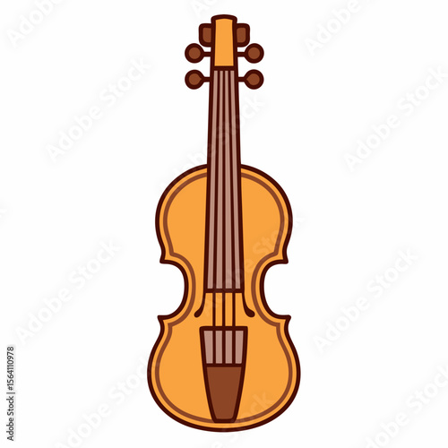 Violin icon in outline style