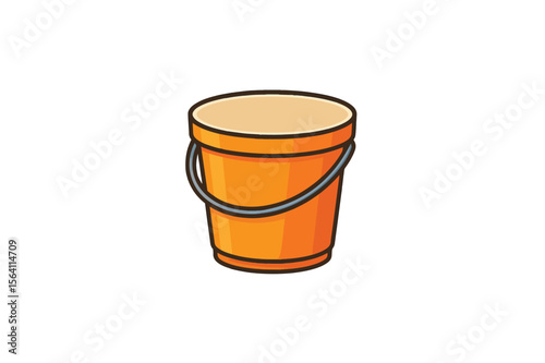Bucket color vector illustration