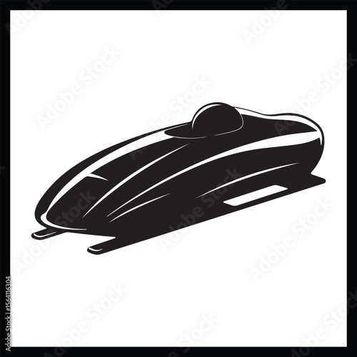 Bobsleigh Winter Sport Silhouette