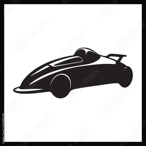 Bobsleigh Silhouette Clipart Design