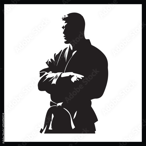 Jiu-Jitsu Martial Arts Silhouette