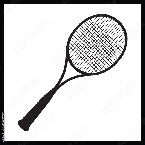 Racquet Sports Clipart on White Background