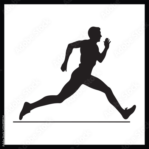 Track and Field Event Silhouette Illustration