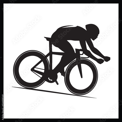 Track Cycling Silhouette Clipart