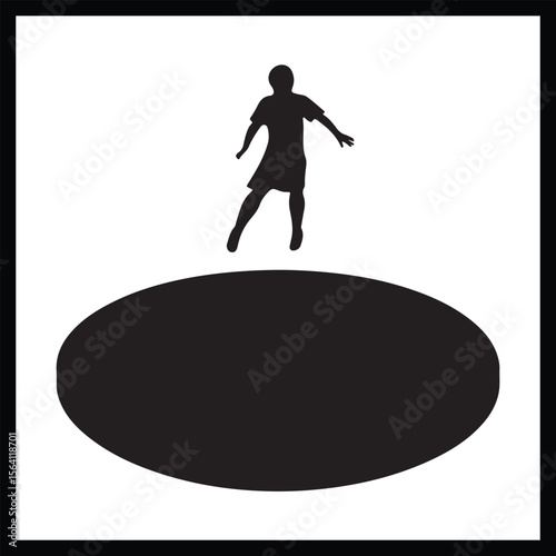 Trampoline Acrobat Silhouette Design