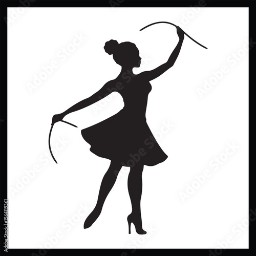 Rhythmic Gymnastics Silhouette Design