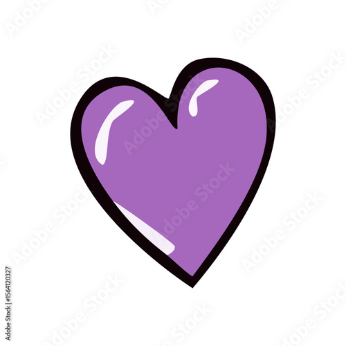 Purple heart vector illustration