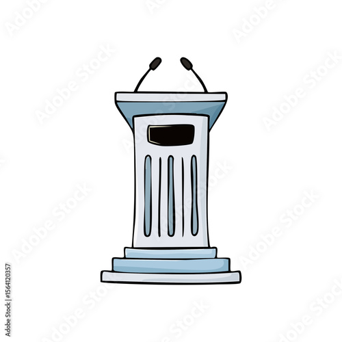 Public speaking podium vector