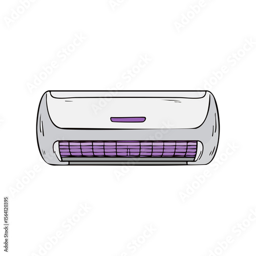 Modern air conditioner illustration