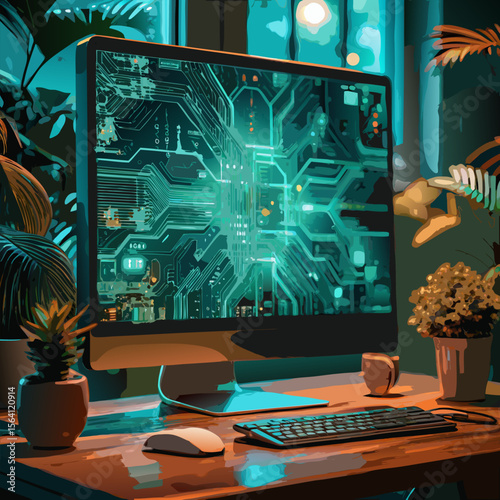 computer in the room