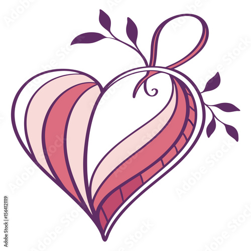 Single stylized heart icon with rounded edges and smooth gradient fill

